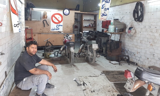 پنچرگیری و تابگیری لاستیک موتور سیکلت کوی علوی اهواز به مدیریت محمد ابو علی